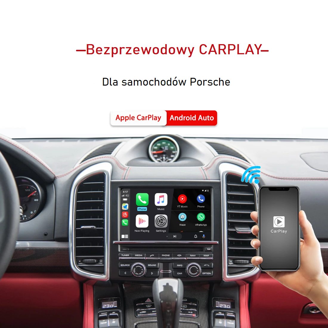 Bezprzewodowy zestaw Carplay / android auto dla pojazdów